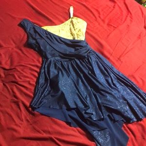 Deep blue dance costume